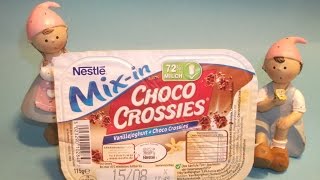 Nestle Müller Mix Yogurt Dessert Mixin CHOCO CROSSIES food unboxing [upl. by Chaworth]