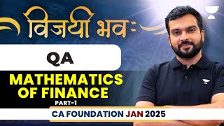 Mathematics of Finance Most Expected Question  CA Foundation Jan25  Part1  Hitesh Parma [upl. by Meggie767]