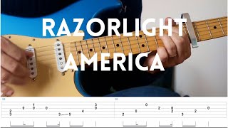 America  Razorlight tab and guitar cover [upl. by Shanleigh]