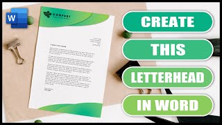 How to Create a Letterhead in Word and Save as a Template amp PDF [upl. by Beatrix]