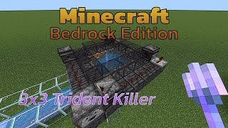 3x3 Trident Killer with Exp amp Item Delivery Tutorial Minecraft Bedrock Edition 118 [upl. by Nevetse]