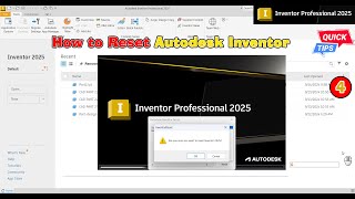 Autodesk Inventor 2025 Tips amp Trick 4  How to Reset Autodesk Inventor [upl. by Lj177]