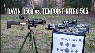 Ravin R500 vs Tenpoint Nitro 505 A Shootout Between the Fastest Crossbows in the World [upl. by Haisoj900]