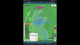 4 fells like temperature hits on the 5th of October with low probability of snow￼ [upl. by Ahsir]