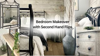 Home Decorating on a BudgetStunning Bedroom Makeover with Second Hand Flips amp Barn Wood Accent Wall [upl. by Yarvis]