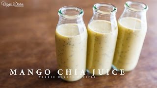 使い方知ってる？自宅で作るマンゴーチアシードドリンクの作り方How to make Mango Chia Juice  Veggie Dishes by Peaceful Cuisine [upl. by Tadashi199]