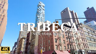 NYC Neighborhood Walking Tour  TriBeCa Manhattan New York City 2024 4K [upl. by Sioled]