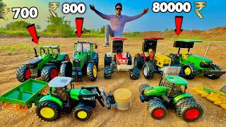 RC Expensive Handmade Tractor Vs RC Low Cost Tractors track test [upl. by Ycat]