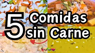 ✅5 COMIDAS SIN CARNE mihogardulcehogar recetasfacilesyrapidas comidasrapidasyfacilesdehacer [upl. by Atikihs]