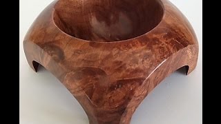 Woodturners Journal Big Leaf Maple Bowl with Legs [upl. by Akenat252]