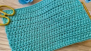 New Design👌 Very Easy and Pretty crochet stitch for baby blankets shawls scarves bags top [upl. by Oech]