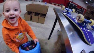 TODDLER SKATEBOARD TRAINING [upl. by Eninnej]