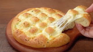 치즈 마늘빵 만들기  빵은 폭신 치즈는 쭉쭉  맛있는 마늘빵소스  대파마늘빵  Cheese Garlic Bread  Fluffy and chewy [upl. by Cavan567]