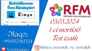 RFM 03032024《1ci mərhələ》Respublika fənn müsabiqəsi 7ci sinif kimya rfm keşfetteyiz [upl. by Assenyl]