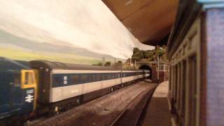 Class 50 pulling rake of HST prototype MK3 coaches [upl. by Enilec996]