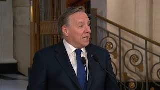 Le PM québécois François Legault et le PM français Gabriel Attal s’adressent aux médias à Québec [upl. by Durrace11]