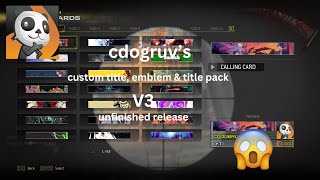 H2M title emblem and camo showcase cdogbruv pack V3 unfinished release [upl. by Procter]