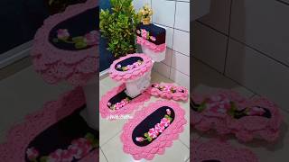 Juego de baño tejido a crochet 🤩💕 crochet tejidoamano crocheting comotejer [upl. by Lebyram]