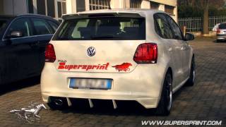 VW Polo 6R 12 3 cylinder sound  Supersprint exhaust revving and acceleration [upl. by Narmi452]