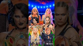 Charlotte Flair Liv Morgan Rhea Ripley vs Becky Lynch Ronda Rousey Tiffany Stratton 😈 wwe [upl. by Bullen678]