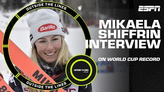 8️⃣7️⃣ WINS 🥇 Mikaela Shiffrin on breaking the alpine skiing World Cup record 👏  Outside the Lines [upl. by Ellehsor140]