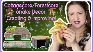 Snake Enclosure Decor Cottagecore amp Forestcore Style How To Ellie Snake Lady [upl. by Childs]