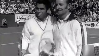 1970 Manolo Santana vs Rod Laver Primer Open España de Tenis  XVIII Torneo Conde de Godó Barcelona [upl. by Adnaerb]