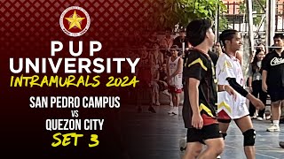 PUP University Intramurals • San Pedro Campus vs Quezon City • Set 3 [upl. by Ieppet]