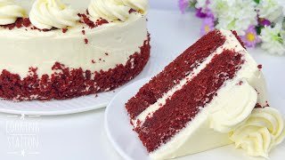 Super Moist RED VELVET CAKE Recipe With Cream Cheese Frosting [upl. by Nageet604]