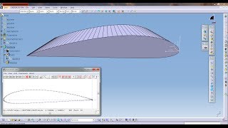 Catia Aerospace NACA Airfoil or Aircraft Wing Create Tutorial [upl. by Arratoon]