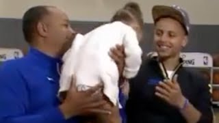 Riley Curry Makes Adorable Appearance In Steph Currys Fathers Day Interview [upl. by Rajewski]