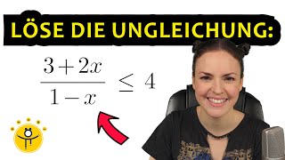 UNGLEICHUNGEN mit Bruch lösen – Bruchungleichungen Fallunterscheidung [upl. by Ttsepmet]