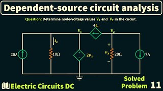 Solving circuits with dependent sources  Problem 11 [upl. by Diantha]