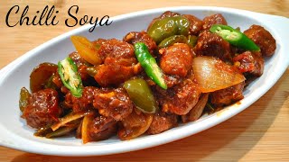 Chilli Soya Recipe Soya Manchurian  Soya Chunk recipe [upl. by Nerat]