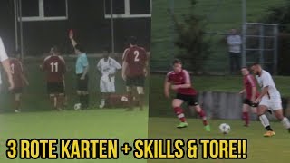 Skandal Fussballspiel 3 Rote Karten  Tore amp Skills [upl. by Adniled]