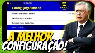 MELHOR CONFIGURAÇÃO DO efootball 2023 mobile [upl. by Schug]