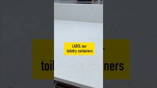 LABEL our toiletry containers 🫧 viralvideos viral viralreels toiletry labels organizing [upl. by Eeralav]