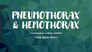 Pneumothorax amp Hemothorax Overview [upl. by Ennirroc]