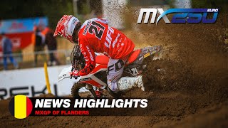 News Highlights  EMX250  MXGP of Flanders 2021 motocross [upl. by Amorette52]