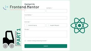 Frontend Mentor Challenge  Contact Form with React  Part1 [upl. by Hbaruas]