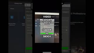 i512600K vs Ryzen 7 5800X Video Export Test shorts cpu cpubenchmark amd intel videoediting [upl. by Ylle448]