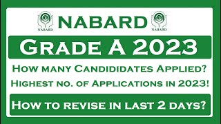 NABARD Grade A 2023 Number of Applications [upl. by Perseus579]