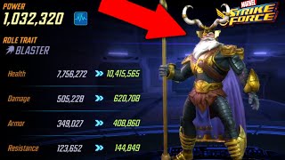 ODIN GAMEPLAY  WOW HE IS AMAZING  MARVEL Strike Force  MSF [upl. by Brok]