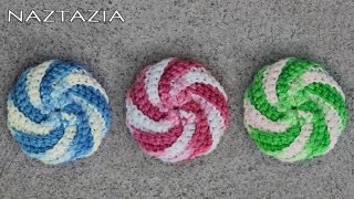 HOW to CROCHET SPIRAL SCRUBBIES  DIY Tutorial Scrubbie Dishcloth Washcloth Tribble Tawashi Scrubby [upl. by Enos496]