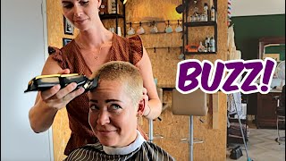 Incredible Buzz Cut Transformation by Short Hair Model [upl. by Greenfield]