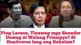 Ping Lacson Tinawag mga Senador Duwag at Walang Prinsipyo Si Hontiveros lang ang Sakalam [upl. by Consolata]