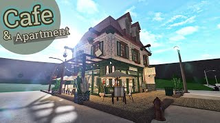 Cafe amp Apartment  House Build  Bloxburg Roblox [upl. by Eirek]