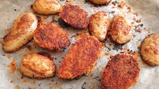 Easy crispy parmesan potatoes recipe  Parmesan crusted potatoes [upl. by Lleddaw]