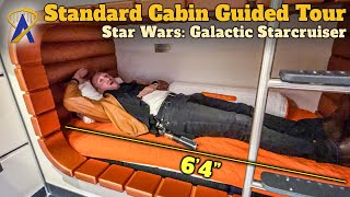 Star Wars Galactic Starcruiser – Guided Standard Room Tour With Tall Person Example for Bunk Beds [upl. by Anna]