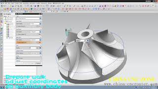 5Axis CNC Programming Gcode Design for Impeller ChinaCNCzone [upl. by Ydnolem]